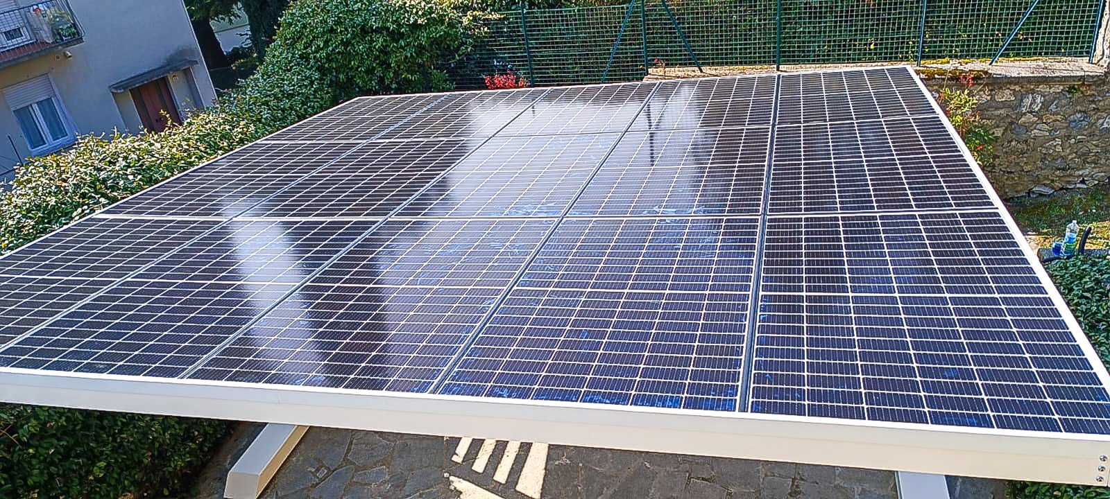 Carport solaire Centauro blanc 2 places