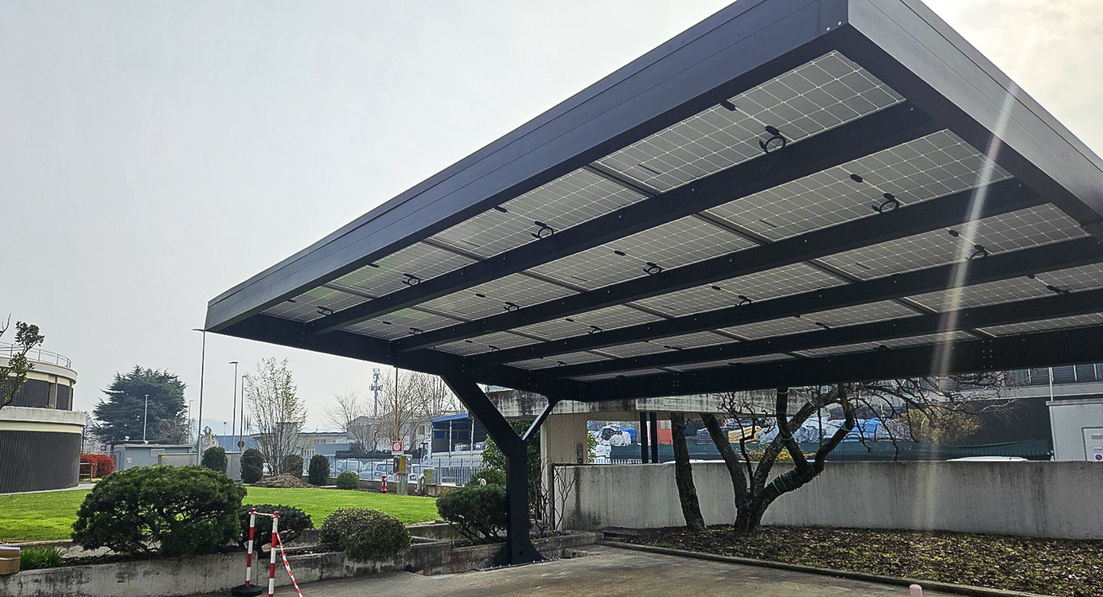 Carport solaire Iridium XL toit plat