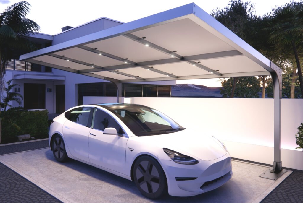 Abri de voiture photovoltaïque Oméga carport solaire
