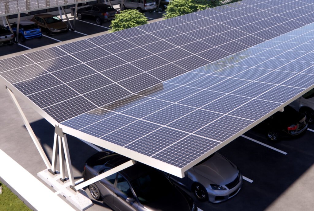 Carport photovoltaïque pour parkings carport solaire