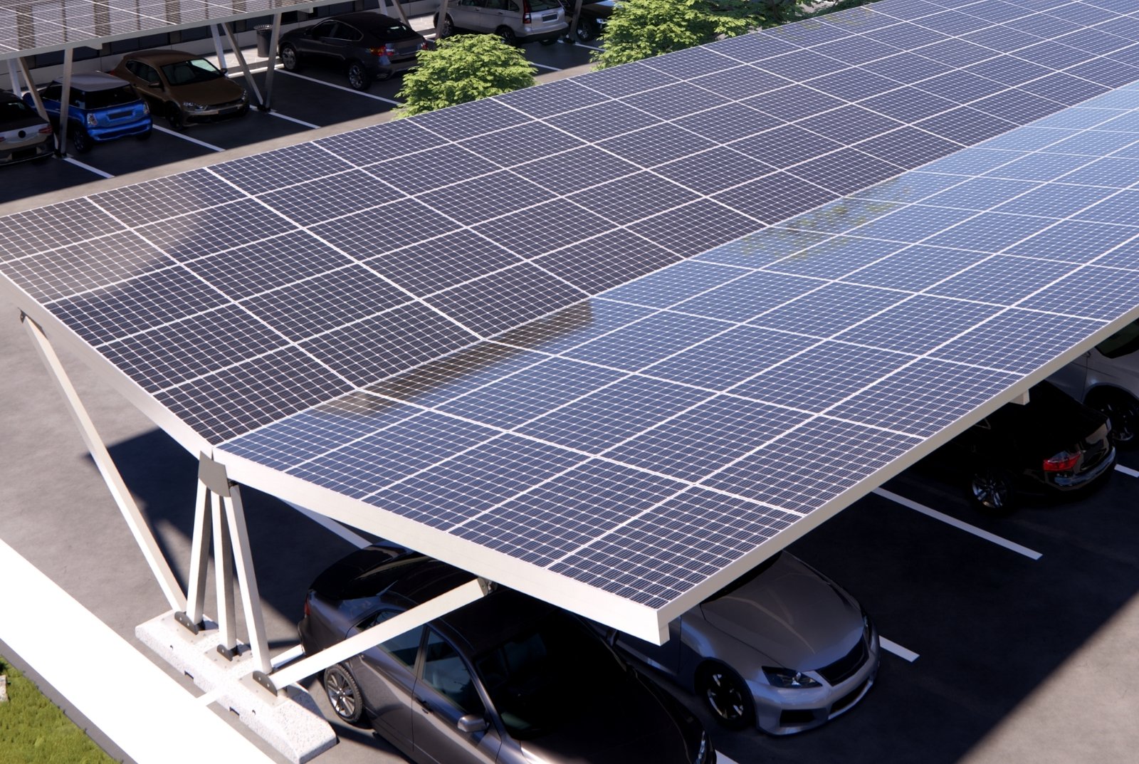 Carport solaire Parking Volterra